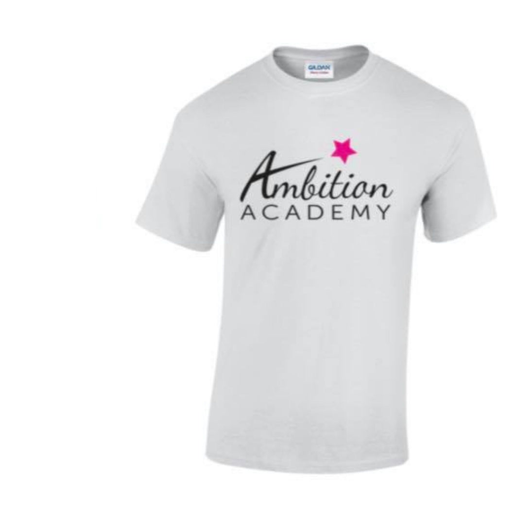 Ambition Short Sleeve Cotton T-Shirt White (Adult's)